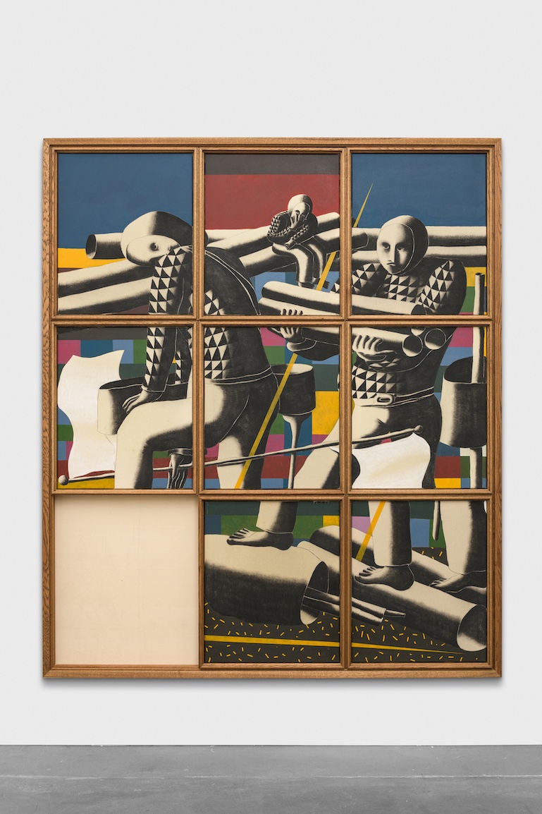 Ferdinand Dölberg modular sliding painting white flags artissima
