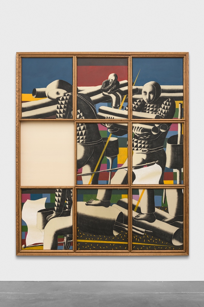 Ferdinand Dölberg modular sliding painting white flags artissima