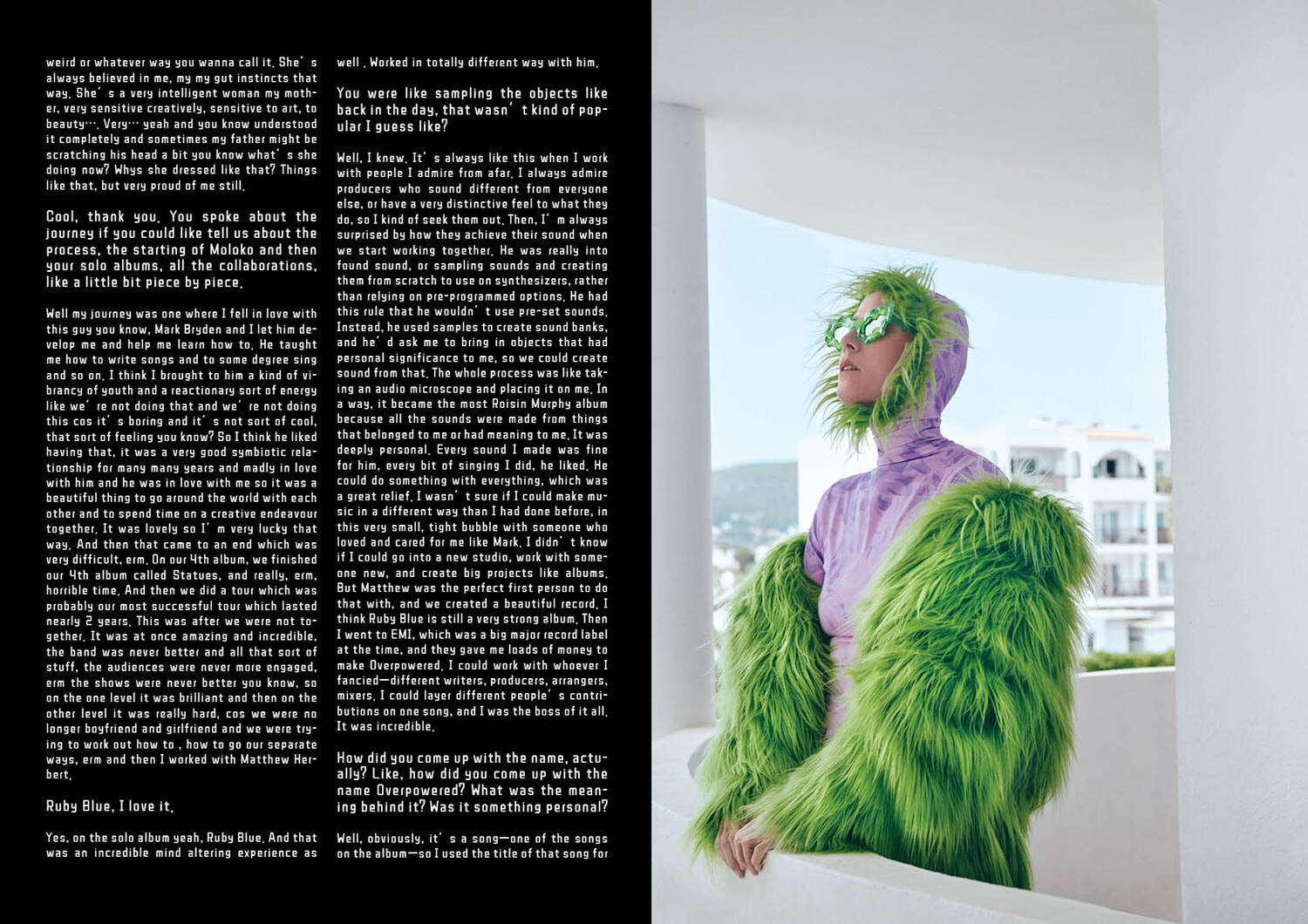 Roisin Murphy, the iconic Irish musician and producer photos by KEYI Studio and interview by Grzegorz Bacinski